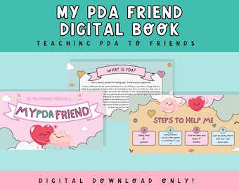 Children’s PDA Awareness Book – My PDA Friend, Self-Help educational Printable PDF for Kids, pathological demand avoidance help