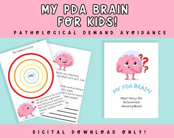 PDA-hjärnhandbok för barn – Autism- och PDA-resurs, digital nedladdning, utskrivbar guide för barn och familjer