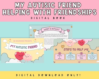 My Autistic Friend – Kids’ Book on Autism, Self-Help, Digital Download for Learning & Awareness, children’s Educational Printable PDF