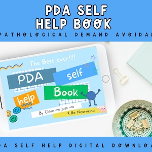 PDA self help book, pathological demand avoidance, pervasive drive for autonomy digital download, retro blue green edition