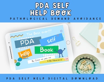 PDA Self-Help Book for Children, blues and greens  –Autism Resource & PDA Journal, Printable Digital Download for Kids and Families