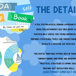 PDA Self-Help Book for Children, blues and greens –Autism Resource & PDA Journal, Printable Digital Download for Kids and Families bild 5