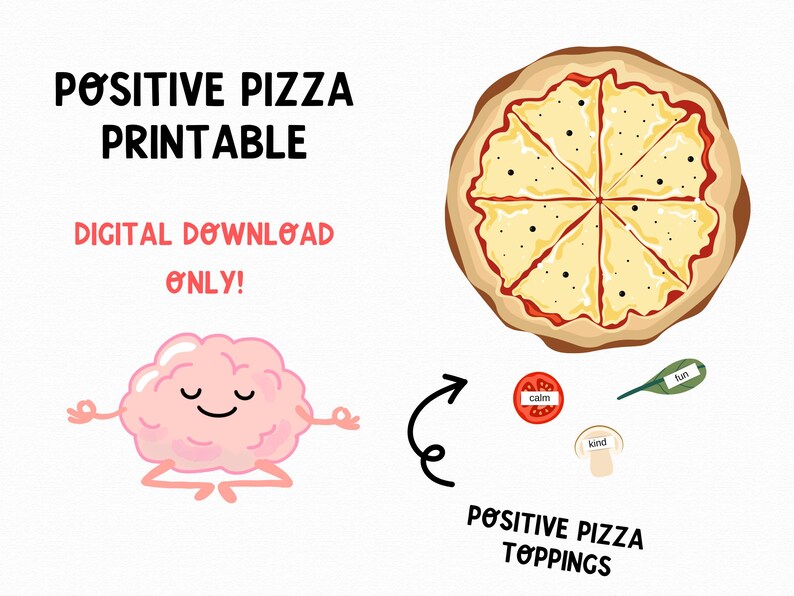 Positive printable pizza digital download only!