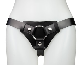 Handmade Italian Leather Strap-On Harness – Adjustable, LGBTQ+ Friendly