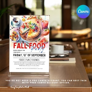 Fall Food Drive Flyer, Food Drive Flyer, Fall Festival Invitation, Editable Food Drive Flyer, Community Fall Food Drive, Food Invitation
