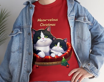 Kersttuxedo katten-T-shirt: cadeau kattenliefhebber
