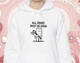 Axe Cat Sweatshirt: Funny Mental Health Hoodie, Cat Lover Gift