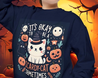 Halloween Cat Sweatshirt: Garment-Dyed Cat Mom Gift