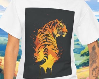 Lustiges Tiger-Katzen-T-Shirt: Geschenk für psychische Gesundheit, Weirdcore-Stil