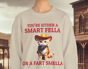 Cowboykatt-tröja: Rolig grafisk tröja, kattälskare-present