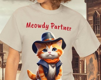 Cowboy Cat T-Shirt: Funny Western Graphic Tee, Cat Lover Gift