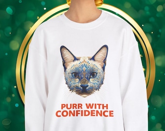 Weirdcore Cat Sweatshirt: Abstract Mental Health Gift for Cat Lovers