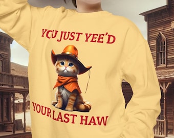 Cowboykatt-tröja: Rolig westernkattälskare-present