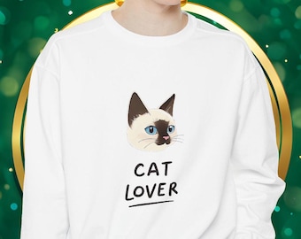 Siamese Cat Sweatshirt: Garment-Dyed Comfort Colors Cat Lover Gift