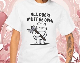 Axe Cat T-shirt: Rolig mental hälsa-present för kattälskare