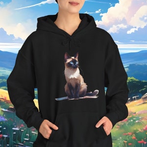Siamese Cat Sweatshirt Men Women Cat Gift Pretty Shirt Mesmerize Alt Clothing Colorful Hooded Sweatshirt Catful Petful Shirts That Go Hard
