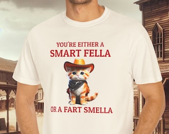 Cowboykatt-t-shirt: Rolig ironisk present till kattälskare