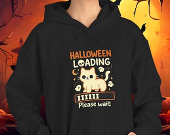 Comfort Colors Halloween Cat Sweatshirt: Spooky Ghost Costume