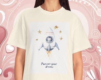 Space Cat T-Shirt: Garment-dyed Comfort Colors Tee