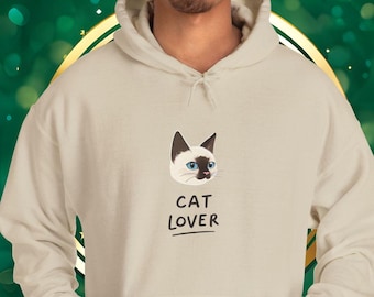 Siamese Cat Mom Hooded Sweatshirt: Pet Lover Gift