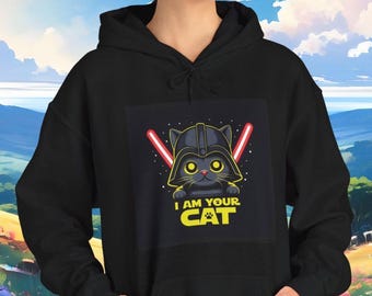 Lustiges Katzen-Sweatshirt: Star Wars inspirierte psychische Gesundheit Hoodie