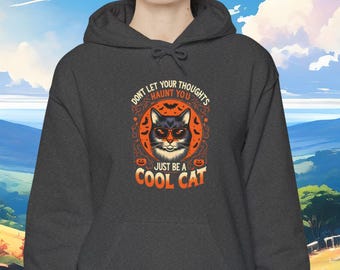 Halloween Cat Hoodie, Design, Cat Lover Gift