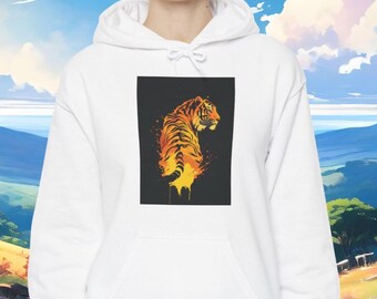 Tiger Katze Hoodie, lustiges Sweatshirt für psychische Gesundheit, Katzenmama Geschenk