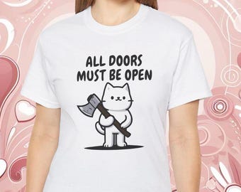 Axe Cat T-shirt: Rolig mental hälsa-present för kattälskare