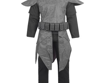Inspired By Star wars Mandalorian Leather Kama and Leather Vest with belt.!