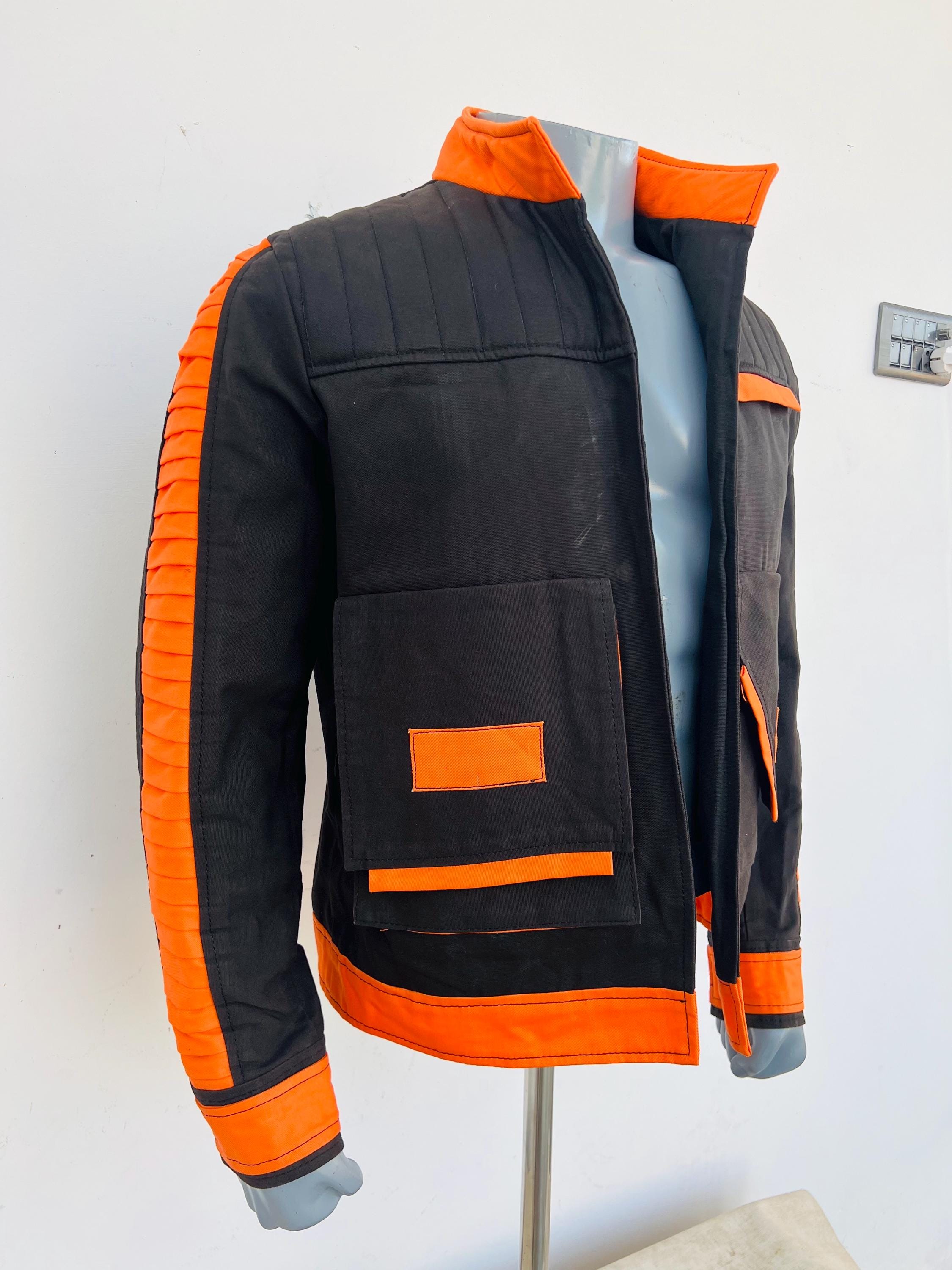 Star Wars Inspired Jacket: Orange Strips, Black Cassian Andor