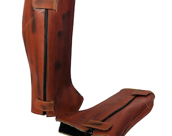 Inspired By Sw Boba fett leather boot cover Leather Gaiters