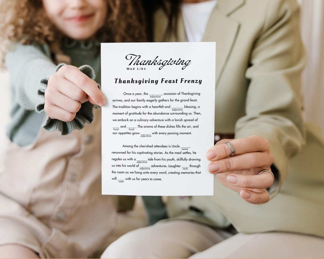 Thanksgiving Mad Libs Bundle Printable Gratitude Turkey Fun - Etsy