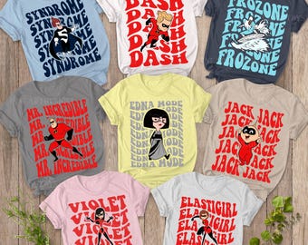 Camiseta de Elastigirl de Los Increíbles, camiseta con el disfraz de Jack Jack de Disney, camiseta de fan de Mr.Incredibles, camiseta del equipo de Los Increíbles, camiseta de Disney Pixar
