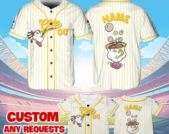 Beauty and the Beast Chip Jersey Shirt, Disney Beauty and the Beast Baseball Jersey, Disney Chip Cosplay, Disney Kid Birthday Jersey, QJ02
