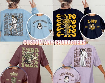 Star Wars Group Shirt, Star Wars Luke Skywalker C-3PO Han Solo Shirt, Princess Leia Costume Shirt, Star Wars Family Shirt, WDW Trip Shirt