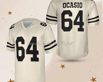 Camiseta de fútbol americano Ocasio 64 Bowl, camiseta de fútbol americano del equipo 64 de Puerto Rico, camiseta deportiva para aficionados, camiseta de fútbol americano para aficionados del medio tiempo