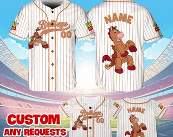 Pixar Toy Story Bullseye Jersey Shirt, Disney Toy Story Baseball Jersey, Bullseye Cosplay, Disney Birthday Jersey, Magic Kingdom Shirt, QJ01