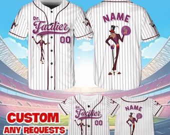 Princess and the Frog Dr Facilier Jersey Shirt, Disney Princess and the Frog Baseball Jersey, Dr Facilier Cosplay, Disney Trip Shirt, MTA506