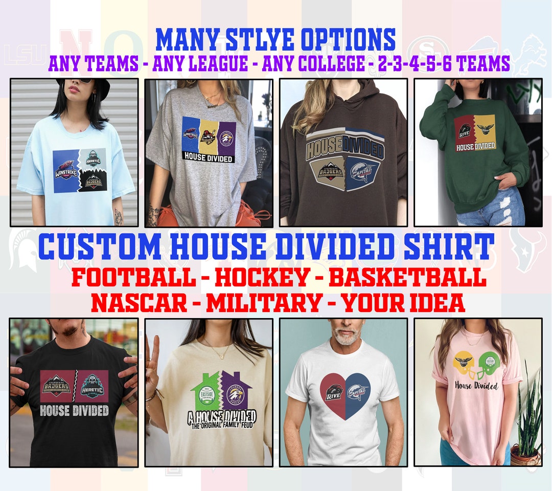 Custom Sport Half and Half Shirt, House Divided Baby Shirt, Sport