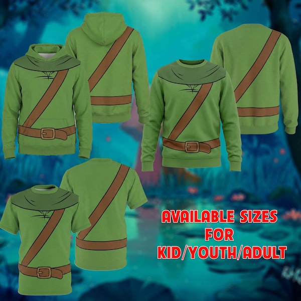 Robin Hood 3D Costume Shirt, Disney Robin Hood Costume, Robin Hood 3D Print Hoodie, Robin Hood Cosplay Shirt, WDW Summer Trip Shirt