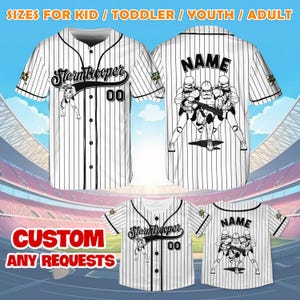 Stormtrooper Jersey Shirt, Disney Star Wars Baseball Jersey, Stormtrooper Cosplay, Disney World Shirt, Galaxy&#39;s Edge Trip Shirt, QJ60A