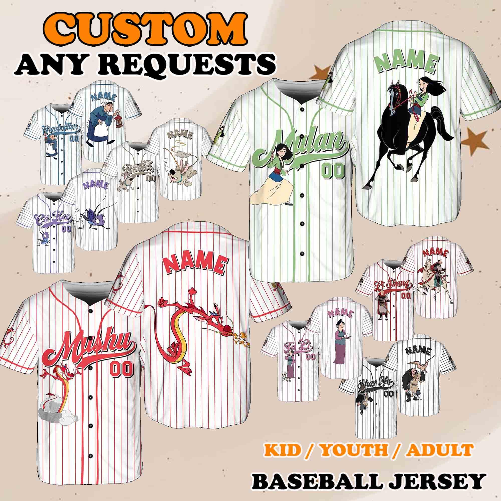 Disney Mulan Matching Jersey, Disney Mushu Dragon Jersey, Mulan Costume, Mulan Birthday Shirt, Disney Team Jersey, Dinsey Family Shirt, QJ22