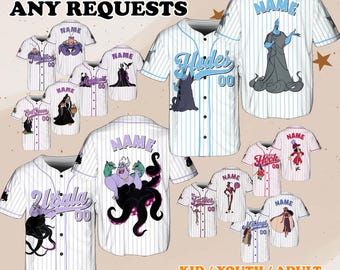 Disney Villain Costume Shirt, Ursula Dr Facilier Hades Jersey, Disney Tamatoa Jersey, Disney Trip Jersey, Disney Villain Birthday Jersey