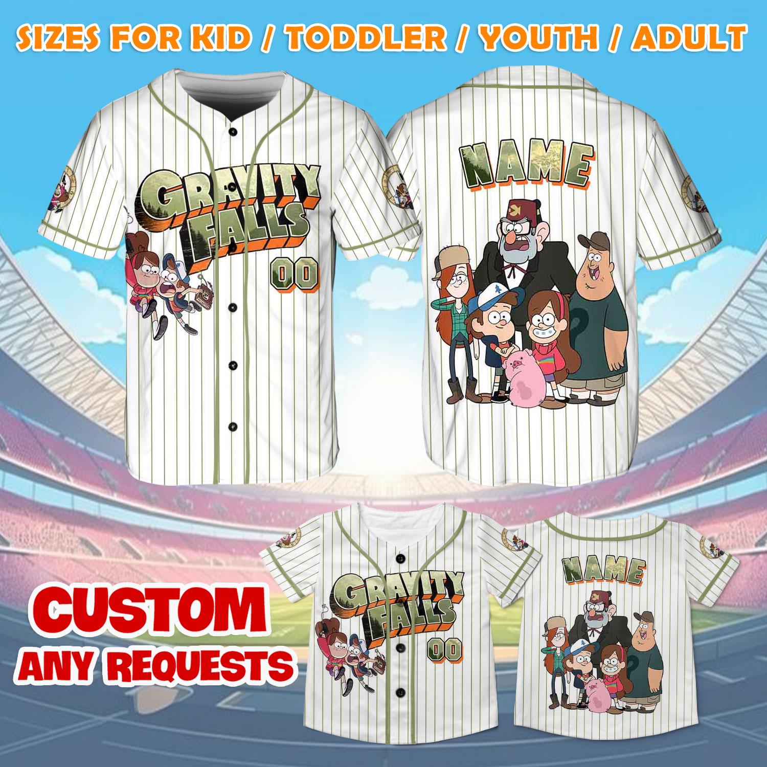 Gravity Falls Jersey Shirt, Gravity Falls Baseball Jersey, Gravity Falls Shirt, Disney Trip Shirt, Disney Group Shirt, QJ106