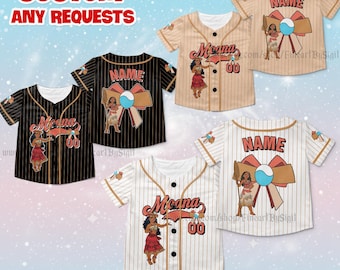Disney Princess Moana Baseball Jersey, Disney Moana Coquette Bow Jersey Shirt, Moana Ribbons Shirt, Princess Moana Birthday Gift
