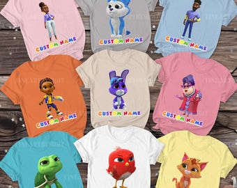 Disney Junior Robogobo Costume Shirt, Robogobo Dax Allie Chef Polly Shirt, Robogobo Booster T-shirt, Disney Kids Birthday Gift, BYA420