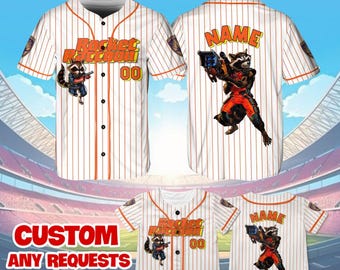 Rocket Raccoon Jersey Shirt, Guardians of the Galaxy Baseball Jersey, Marvel Trash Panda Cosplay, Disney World Shirt, Disney Trip Shirt,QJ87