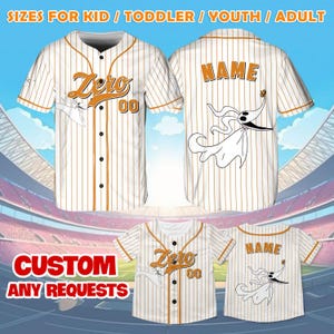 Zero Ghost Dog Jersey Shirt, The Night Before Christmas Baseball Jersey, Zero Ghost Dog Cosplay, Disney Spooky Season Shirt, QJ98