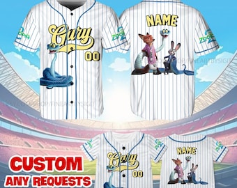 Zootopia Gary De'Snake Jersey Shirt, Disney Gary De'Snake Baseball Jersey, Zootopia Characters Costume Shirt, Disneyland Trip Shirt
