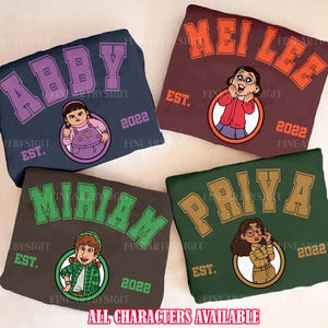 Camiseta Disney Mei Lee, Camiseta Pixar Turning Red Personagens, Moletom Disney Turning Red, Camiseta Viagem em Família Disney, Camiseta Disney Kingdom